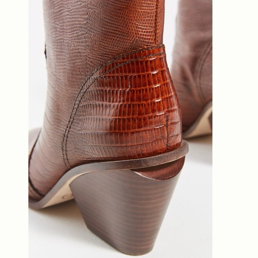 SARTO BY FRANCO SARTO VALENTINA ANKLE BOOTS Tan Leather Pointed Ankle Boots
